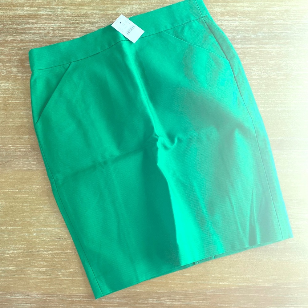 NWT Jcrew mini pencil skirt - kelly green - Sz 6